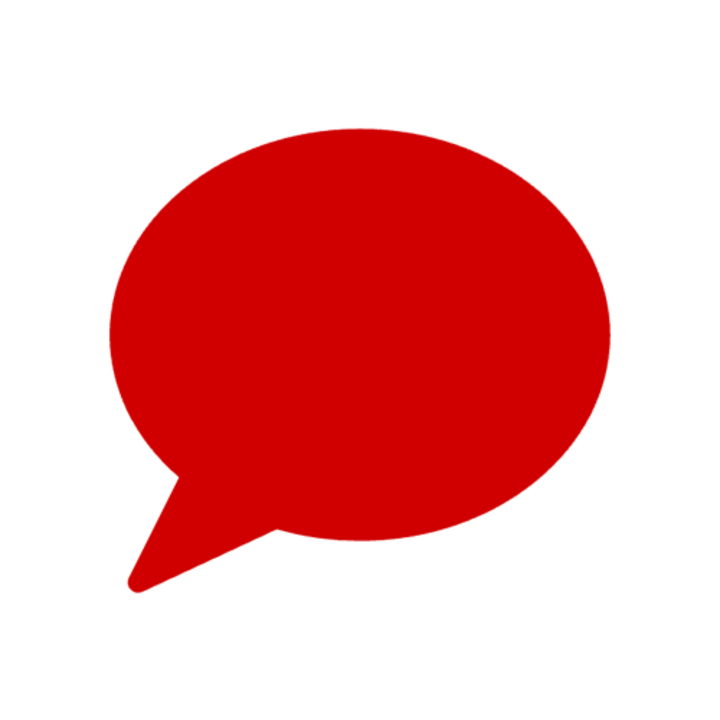 Speech bubble icon.